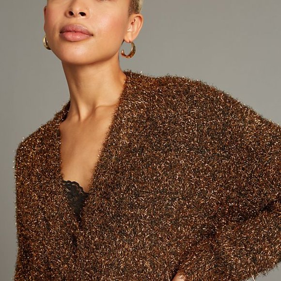 Anthropologie Brown Textured Cardigan - Picture 6 of 7
